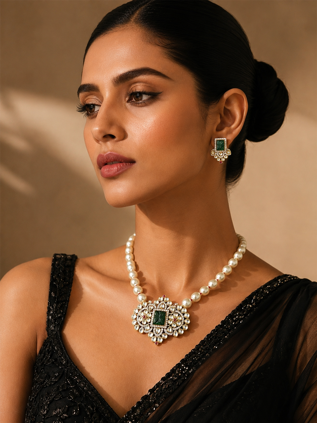 MOISSANITE PEARL NECKLACE