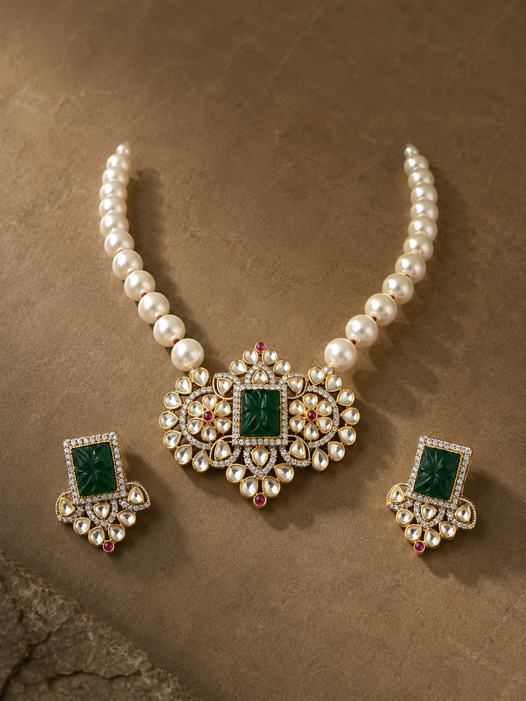 MOISSANITE PEARL NECKLACE