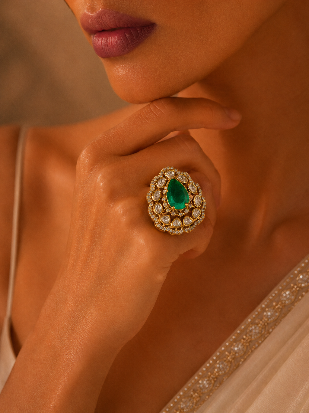 EMERELLE HALO RING