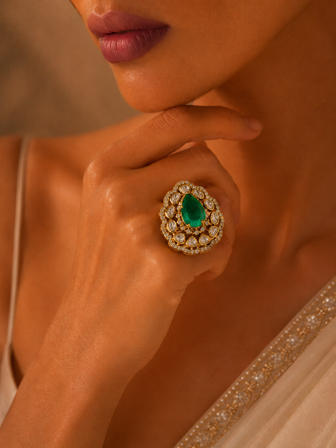 EMERELLE HALO RING