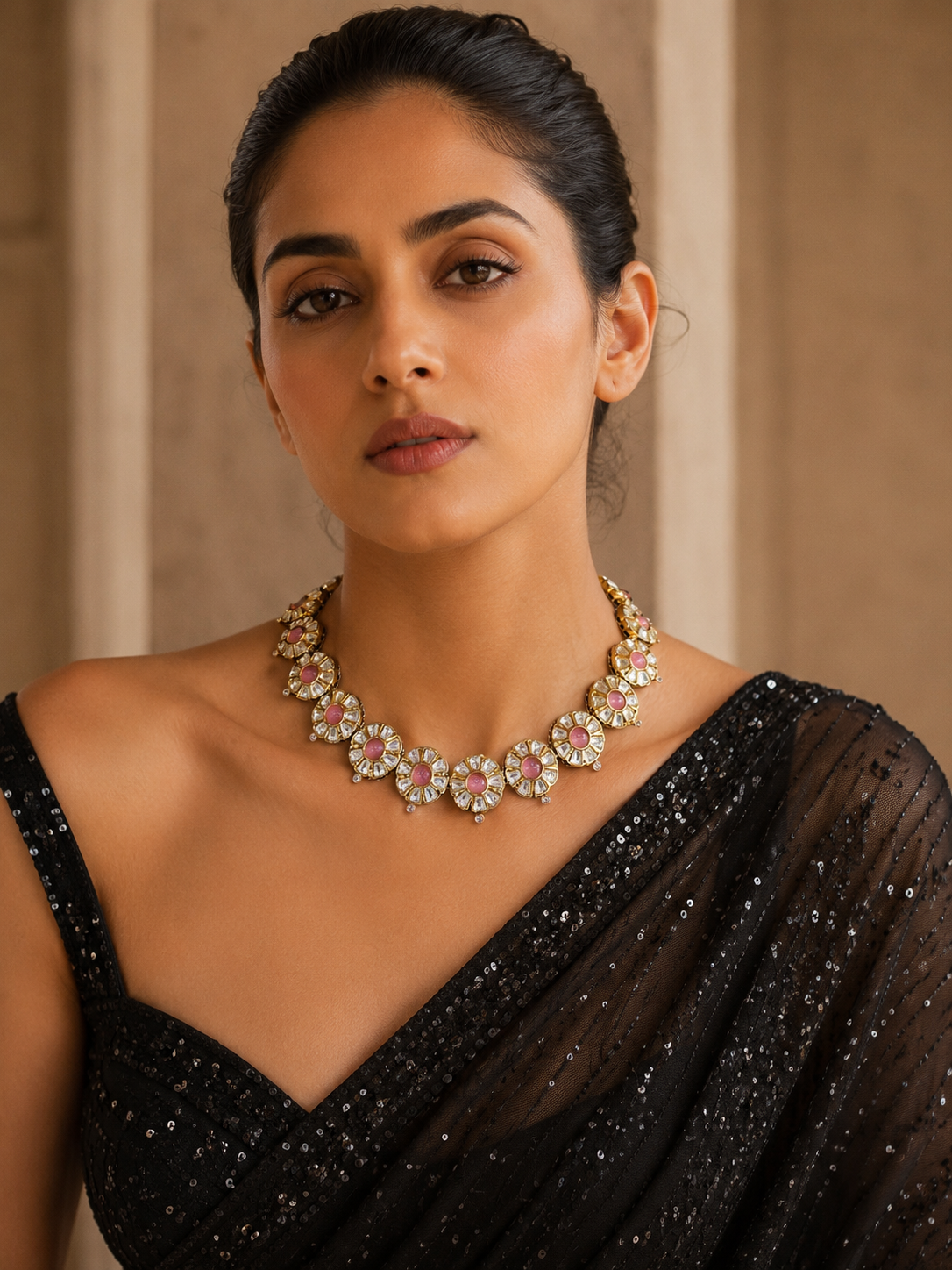 ROSETTE COLLAR NECKLACE
