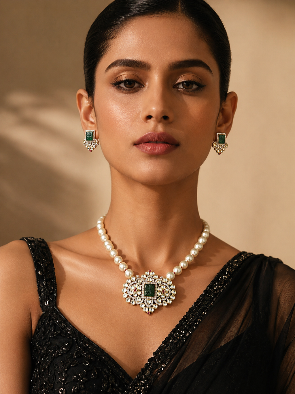 MOISSANITE PEARL NECKLACE
