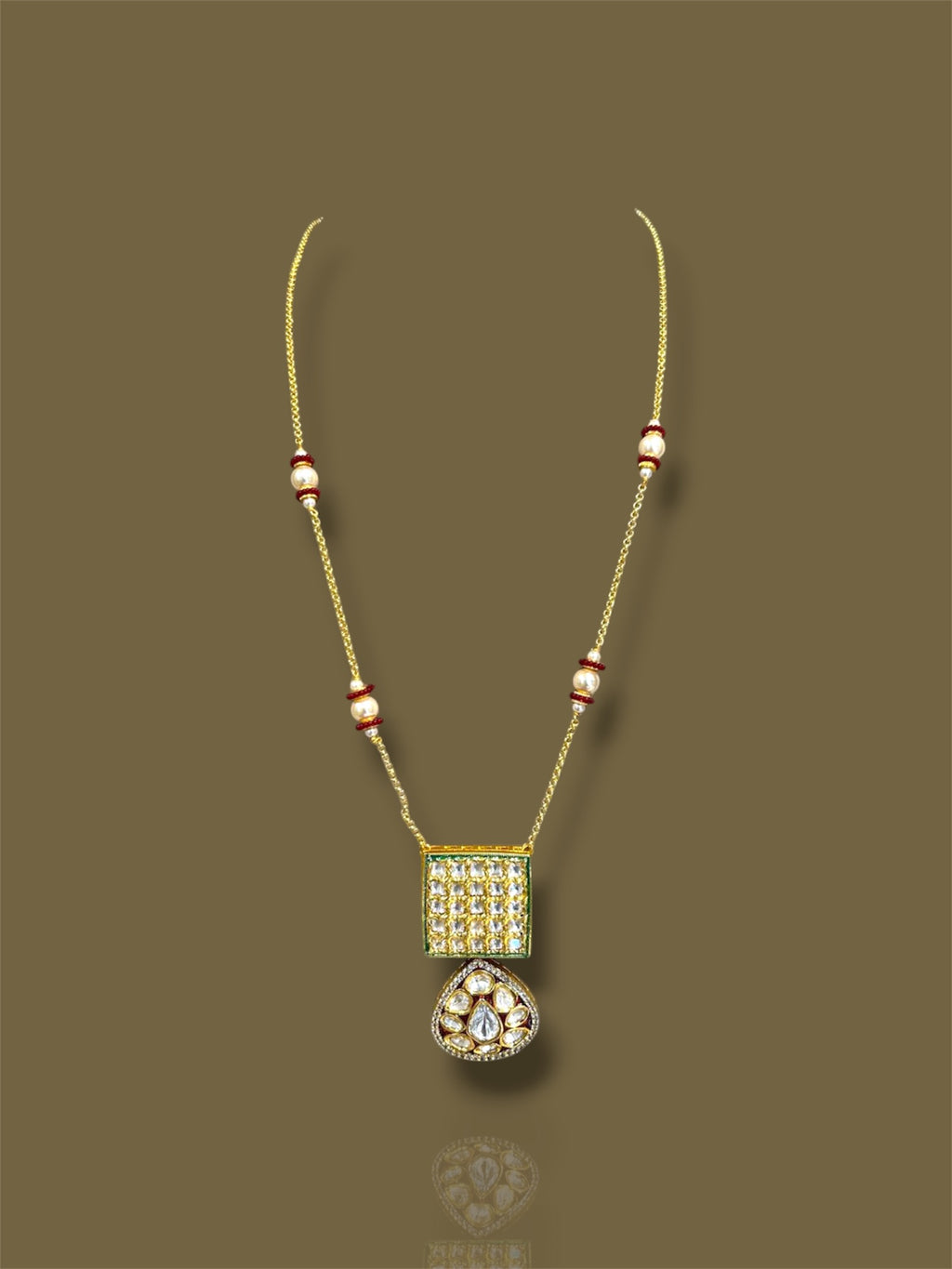 GRID PENDANT NECKLACE