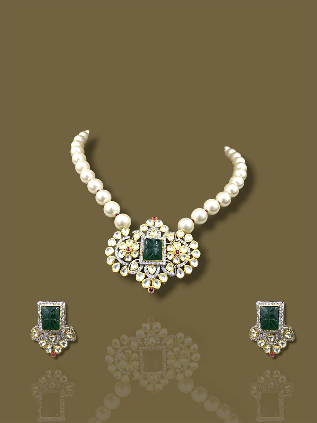 MOISSANITE PEARL NECKLACE
